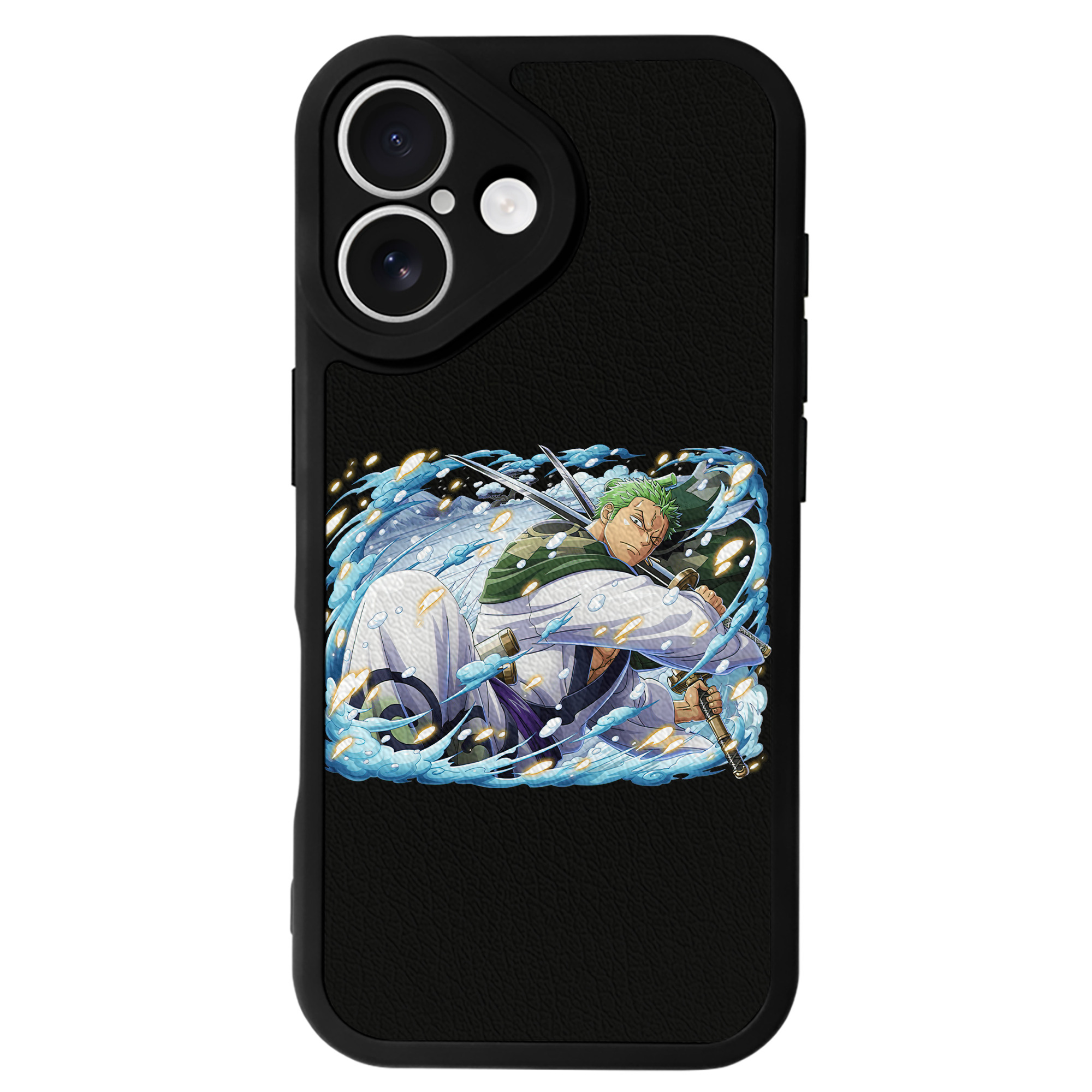 （画像用） ワンピース ロロノア・ゾロ ONE PIECE Roronoa Zoro 【iPhone 16シリーズ対応】シリコンスマホケース（レザー調） 材質：シリコン